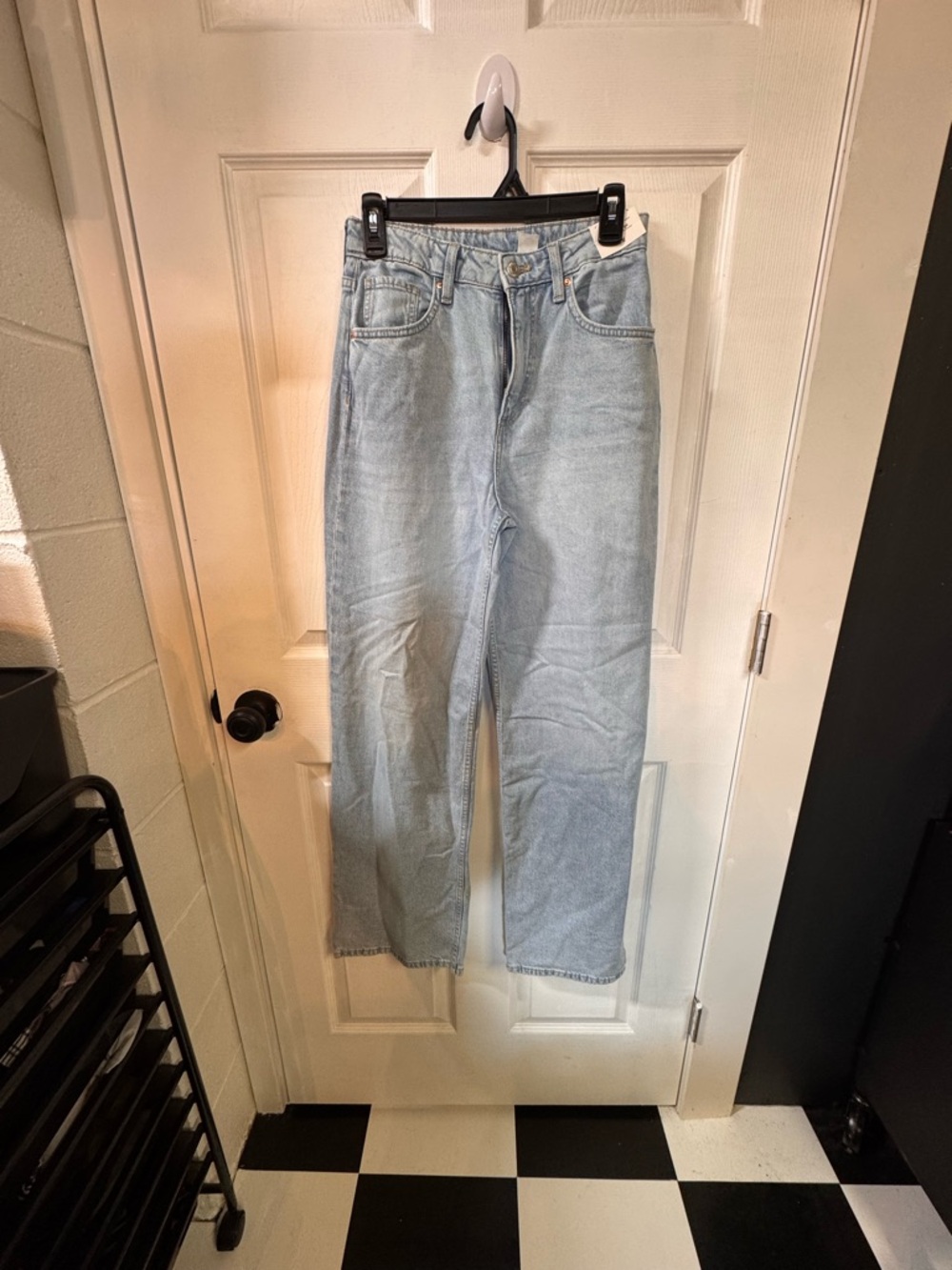 H&M Light Blue youth High-Waist baggy Jeans